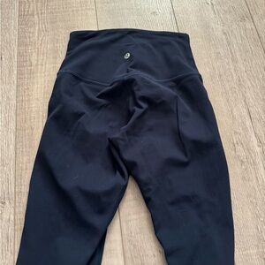 Navy blue lulu aligns high waisted